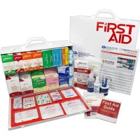 2 Shelf Industrial ANSI A+ First Aid Station, Pocketliner - 75 Person