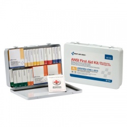 36 Unit First Aid Kit, ANSI A+ with BBP, Metal Case