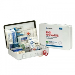 50 Person First Aid Kit, ANSI B, Metal Case, Weatherproof