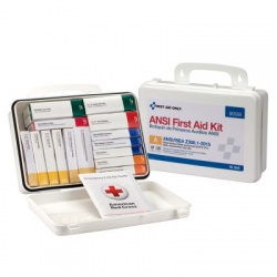 16 Unit First Aid Kit, ANSI A, Plastic Case