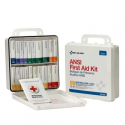 24 Unit First Aid Kit, ANSI A+, Plastic Case