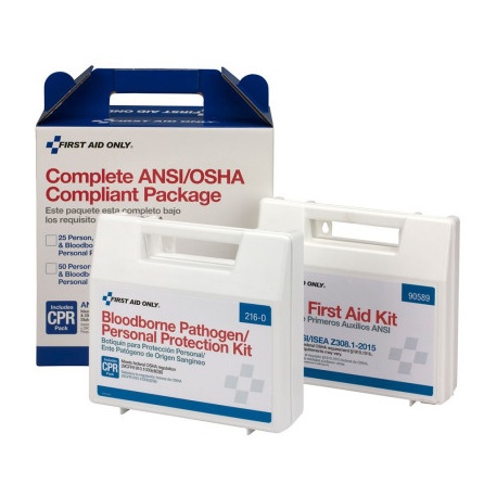 25 Person Complete ANSI/OSHA Compliance Package (First Aid and BBP)