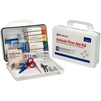 Vehicle First Aid Kit - 94 Pieces - Plastic Case w/ Gasket