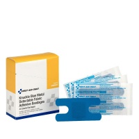Blue, metal detectable woven knuckle bandage - 40 per box