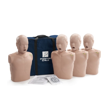 Prestan Child CPR-AED Training Manikin w/ Monitor 4-Pk Medium Skin or Dark Skin