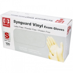 Powder Free Vinyl Exam Gloves - Small 100/Box