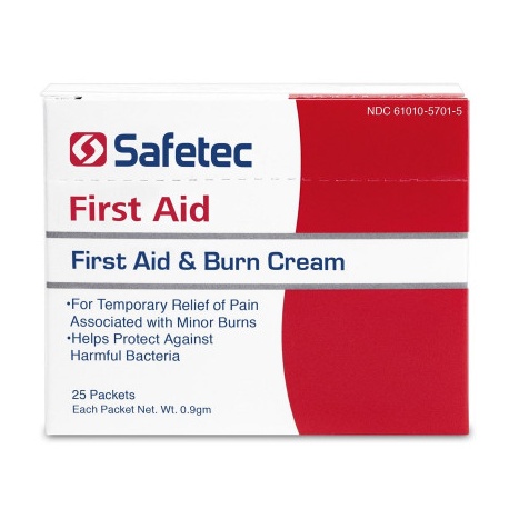 First Aid & Burn Cream .9gm. Pouch, 25 per box