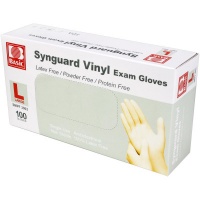 Powder Free Vinyl Exam Gloves - Large 100 Per Box
