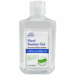 4 oz. Hand Sanitizer, 70% Isopropyl Alcohol, Clear Bottle
