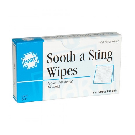 Sting & Bite Relief Wipes, 10 per box