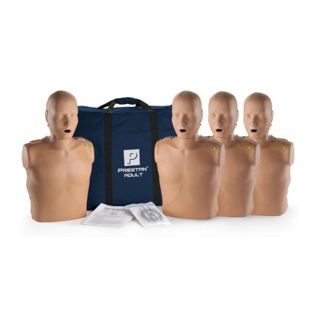 Prestan Adult CPR Manikin w/ Monitor - 4 Pack - Dark Skin