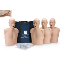 Prestan Adult Jaw Thrust CPR Manikin w/ CPR Monitor - 4 Pack - Medium Skin