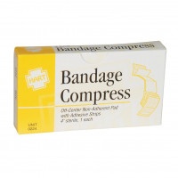 4" Bandage Compress, Off Center, Sterile, 1 per box