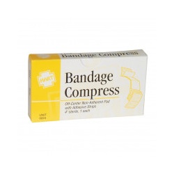 4" Bandage Compress, Off Center, Sterile, 1 per box