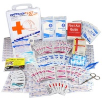 Bilingual OSHA Contractors First Aid Kit for Job Sites up to 50 People – Gasketed Plastic, 238 pieces