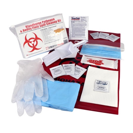 21 Piece Bodily Fluid Clean Up Pack / Bloodborne Pathogen Spill Kit
