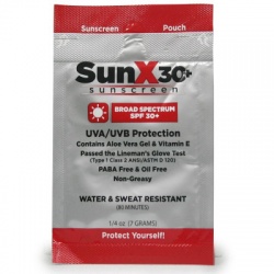 SunX SPF 30+ Broad Spectrum Sunscreen Lotion Foil Packs, 1/4oz, bulk, 300/case