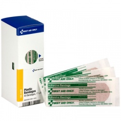 1" X 3" Adhesive Plastic Bandages, 40 Per Box - SmartTab EzRefill