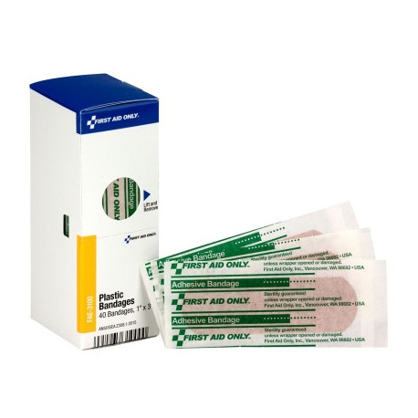 1" X 3" Adhesive Plastic Bandages, 40 Per Box - SmartTab EzRefill