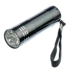Mini Aluminum Flashlight, Uses 3 AAA Batteries
