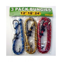 Bungee Cord - 3 Pack (12 inch, 18 inch, and 24 inch)