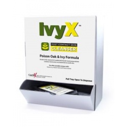 Ivy X Post-Contact Poison Oak & Ivy Cleanser, Wallmount Dispenser Box, 50 per box