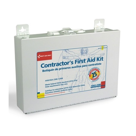 Bilingual Contractor's First Aid Kit, 25 person