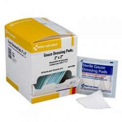 2"x2" Gauze dressing pad, 2 per pack - 50 per box Case of 12 @ $4.20 ea.