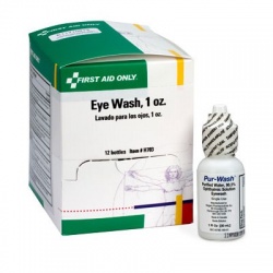 Eye wash, 1 oz. plastic bottle with twist off tabs - 12 per box/Case of 12 $51 ea.