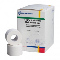 1-1/2"x10 yd. Porous cloth athletic tape - 16 per box