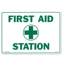 17"x10" Plastic First Aid Station sign