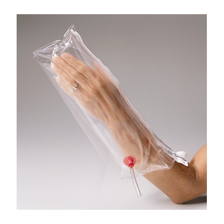 Inflatable, plastic hand or wrist air splint, 15"