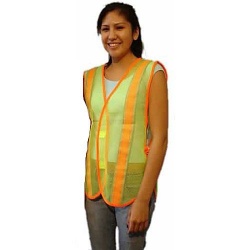 Safety Vest-Lime Green w/ReflectTape