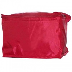 Red Vinyl Cooler Bag with Handle – without Lettering