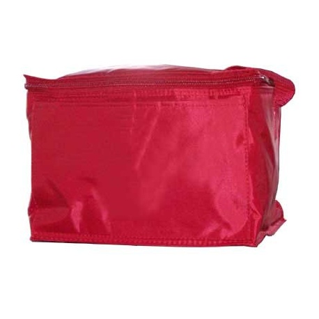 Red Vinyl Cooler Bag with Handle – without Lettering