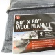 50% Wool Blanket - 60" x 80"