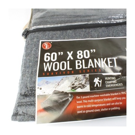 50% Wool Blanket - 60" x 80"