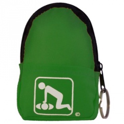 CPR Beltloop/KeyChain BackPack: NEON GREEN - Shield-Gloves-Wipe