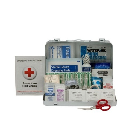 25 Person First Aid Kit, ANSI A, Metal Case