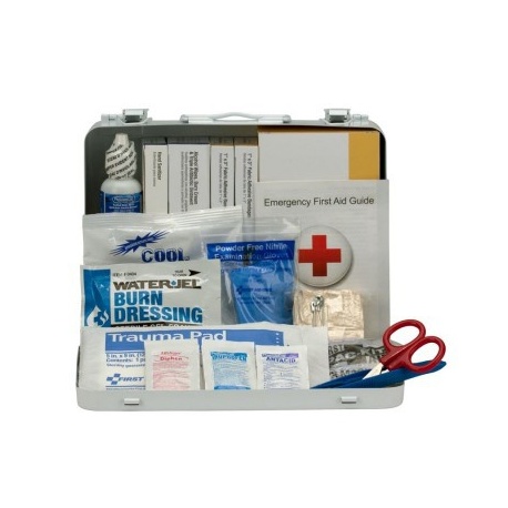 25 Person Vehicle ANSI A+ First Aid Kit, Metal Case