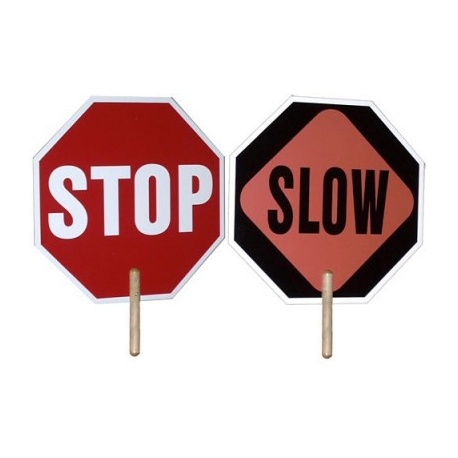 Hand Held Stop / Slow Sign - 2 Sided