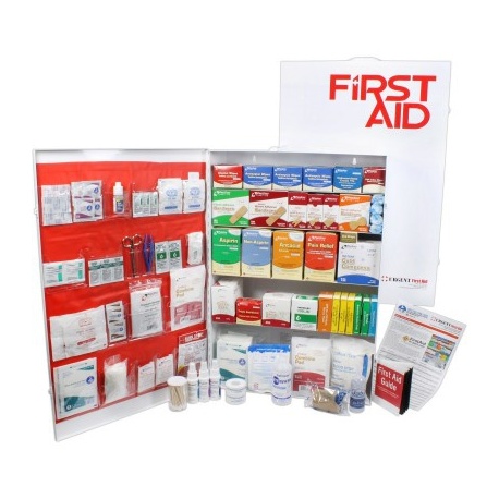 5 Shelf Industrial ANSI A+ First Aid Station with Door Pockets