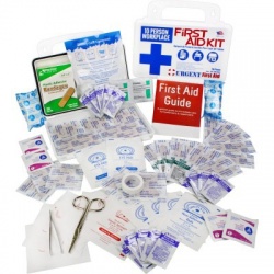 10 Person, 116 Piece Bulk Workplace First Aid Kit, Wall-Mountable and Portable Plastic Case with Gasket