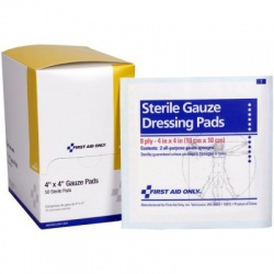 4"x4" Gauze dressing pad, 2 per pack - 50 per box/Case of 10 $10.20 each