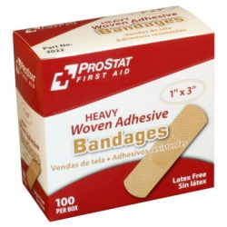 1"x3" Fabric bandage Heavy Woven – 100 Per Box/Case of 12 $5.65 each