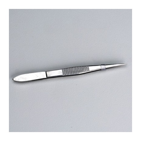 3-1/2" Deluxe tweezers, stainless steel, pointed edge