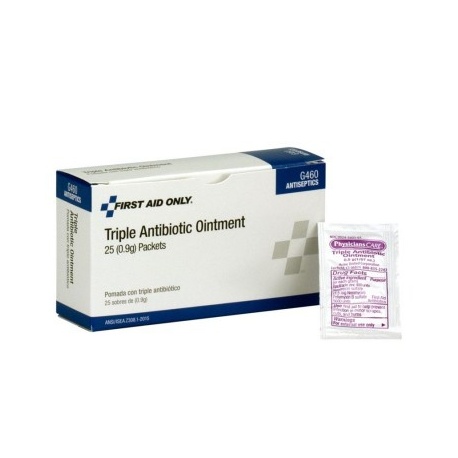 Triple Antibiotic Ointment, .5 gm - 25 per box Case of 18 @ $5.87 ea.