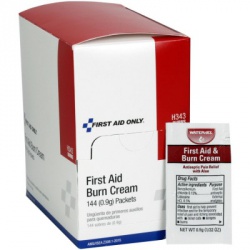 First aid/burn cream, .9 gm pack -144 per box Case of 12 @ $18.30 ea.