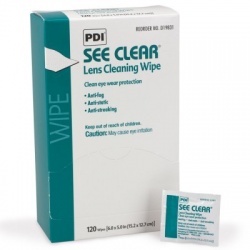 See Clear Eyeglass Cleaning Wipe - 120 Per Box Case of 12 @ $7.99 ea.