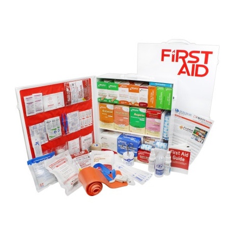 3 Shelf Industrial ANSI B+ First Aid Station, Pocketliner - 100 Person